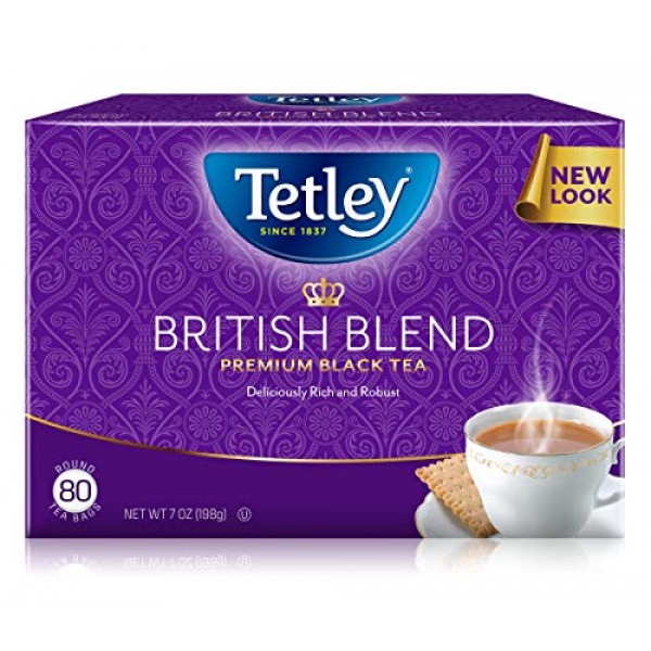 Tetley British Blend Premium Black, 80 Count Tea Bags