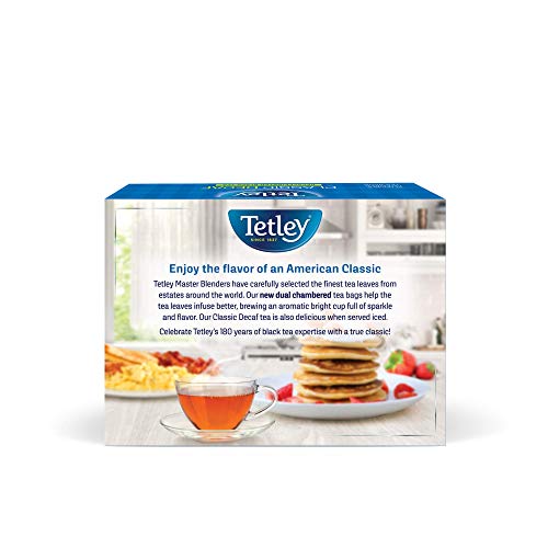 Tetley Black Tea, Decaffeinated Classic Blend, 72 Tea Bags Pack