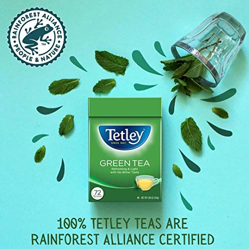 Tetley Green Tea, 72 Tea Bags Pack of 6 Packaging may vary