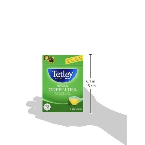 Tetley Green Tea, 72 Tea Bags Pack of 6 Packaging may vary