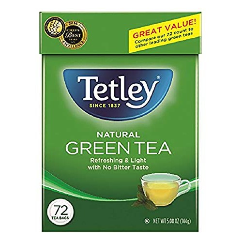 Tetley Green Tea, 72 Tea Bags Pack of 6 Packaging may vary