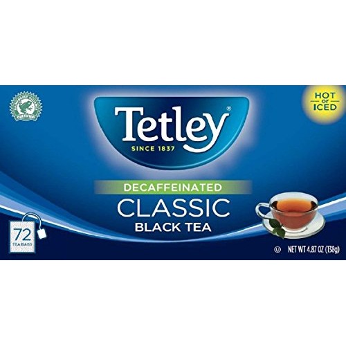 Tetley Naturally Decaffeinated Classic Black Tea, 4.87 Oz. Box C