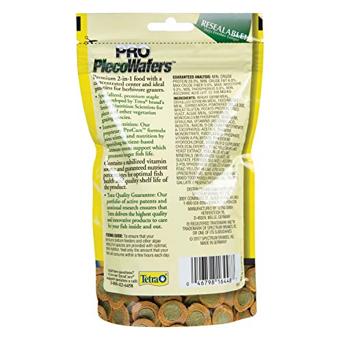 Tetra Pro Plecowafers 5.29 Ounces, Nutritionally Balanced Vegeta