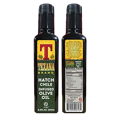 Texana Brand Hatch Chile Infused Olive Oil- 250Ml 8.5Oz Bottle