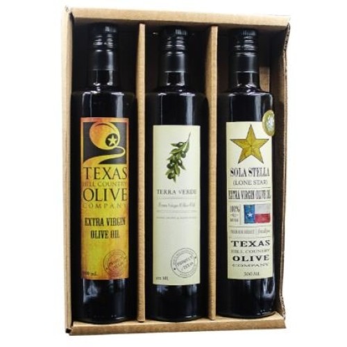 Award Winning Olive Oil Gift Set Texas Millers Blend 500Ml, Ter