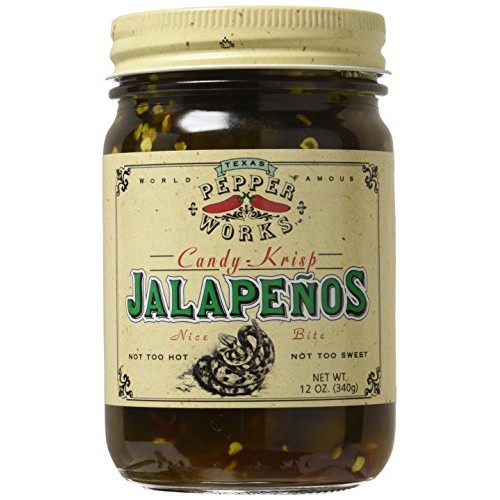 Texas Pepper Works, Candy Krisp Jalapenos, 12 Oz