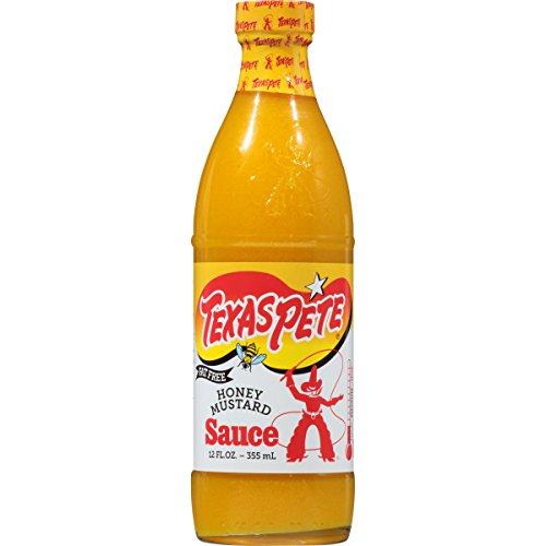 Texas Pete Honey Mustard Sauce, 12 Fl Oz Glass Bottle, Pack Of 2