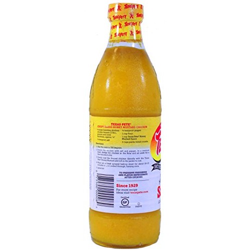 Texas Pete Honey Mustard Sauce, 12 Fl Oz Glass Bottle, Pack Of 2