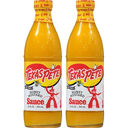 Texas Pete Honey Mustard Sauce, 12 Fl Oz Glass Bottle, Pack Of 2