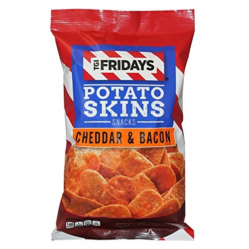 Tgi Fridays Potato Skins Snack Chips- 5.5 Oz. Bags Cheddar &Amp; Ba