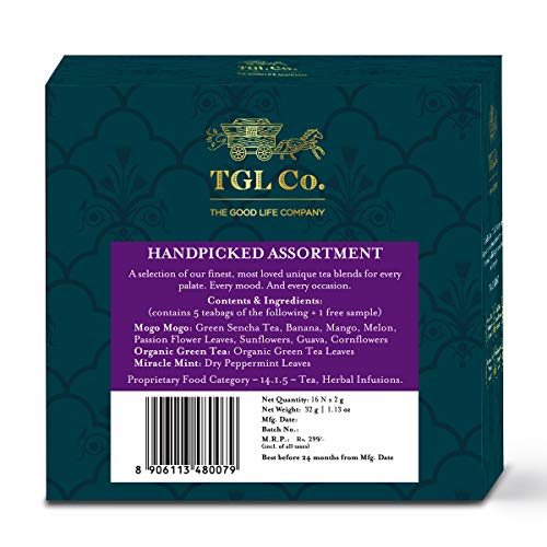 TGL Co.The Good Life Company TGL 100% Natural Green Tea Bags Sam...