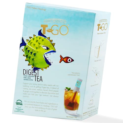 T-Go Digest Tea, On-The-Go Digestive Tea, Convenient Stirring Te...