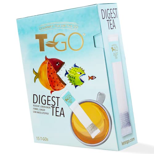 T-Go Digest Tea, On-The-Go Digestive Tea, Convenient Stirring Te...