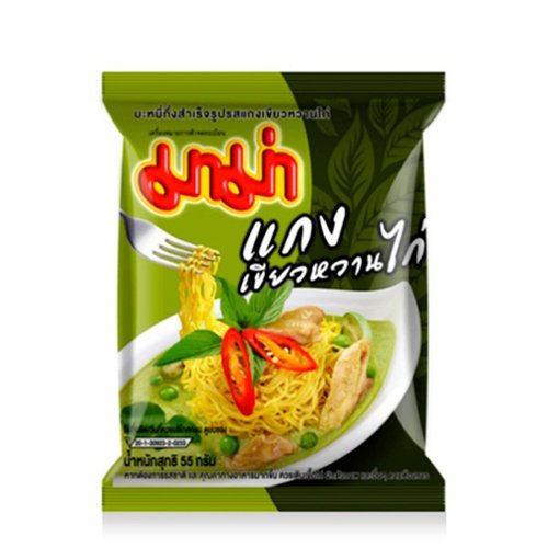 5 Packs - Mama Chicken Green Curry Flavour Instant Noodles Thailand