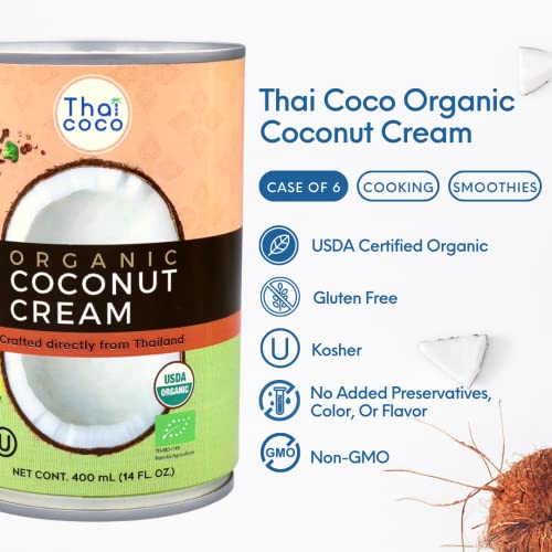 Thai Coco - Organic Coconut Cream Unsweetened Heavy Cre...