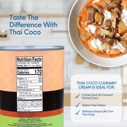 Thai Coco - Organic Coconut Cream Unsweetened Heavy Cre...