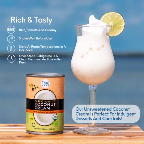 Thai Coco - Organic Coconut Cream Unsweetened Heavy Cre...