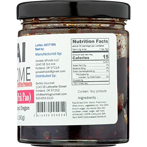 THAI HOME Num Prik Pao Chili Paste, 6.5 OZ