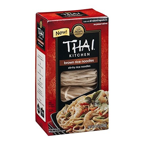 Thai Kitchen Gluten Free Brown Rice Noodles, 8 Oz, Pack Of 6