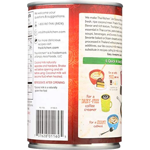 Thai Kitchen Gluten Free Lite Coconut Milk, 13.66 Fl Oz