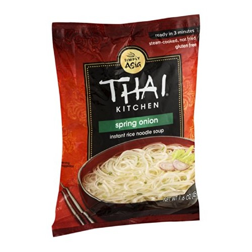 Thai Kitchen Instant Rice Noodle Soup, 1.6 Oz Spring Onion, Pac