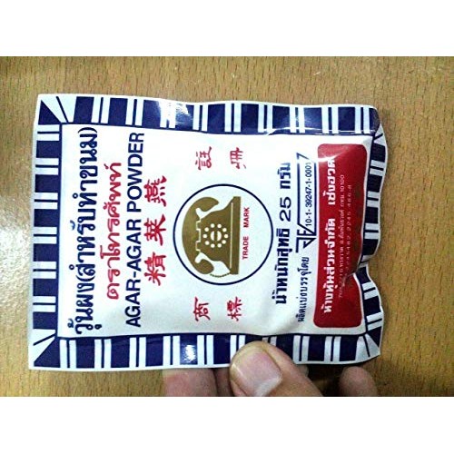 Agar -Agar Powder Thai Food Desserts Gelatin 25G./0.88 Oz. Pack