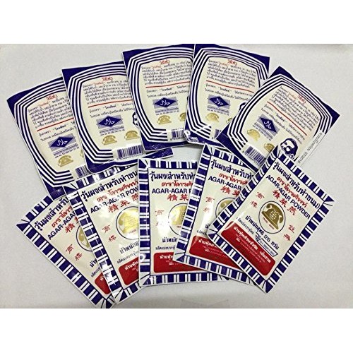 Telephone Product Of Thailand Agar Powder, 0.88 Ounce Pack Of 10