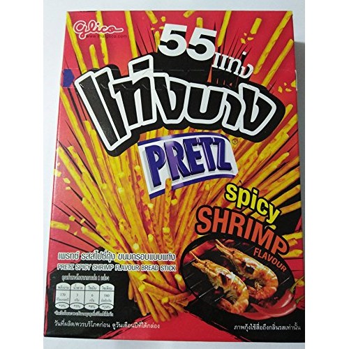 Glico Pretz Spicy Shrimp Flavour Bread Stick 37G.