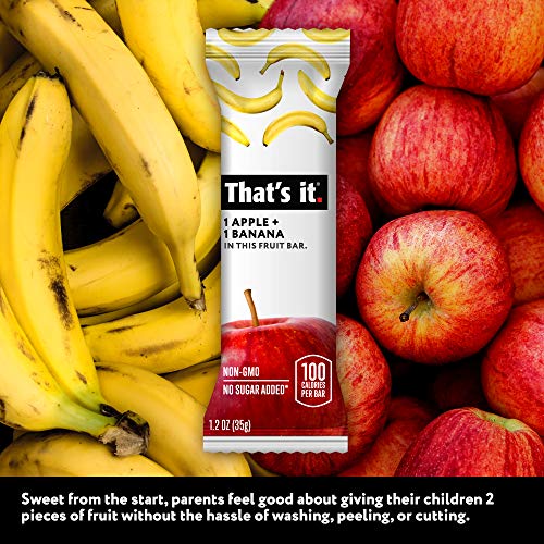 Thats It. Apples + Banana 100% Natural Real Fruit Bar, Paleo Fo