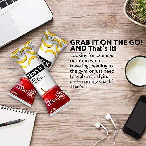 Thats It. Apples + Banana 100% Natural Real Fruit Bar, Paleo Fo