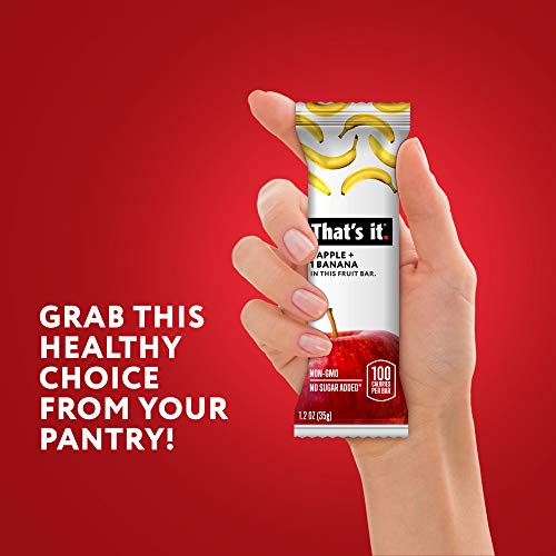 Thats It. Apples + Banana 100% Natural Real Fruit Bar, Paleo Fo