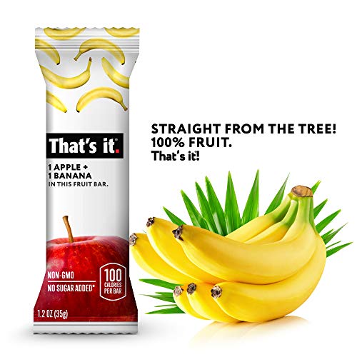 Thats It. Apples + Banana 100% Natural Real Fruit Bar, Paleo Fo