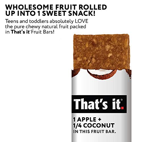 Thats It Apple + Coconut 100% Natural Real Fruit Bar, Best High