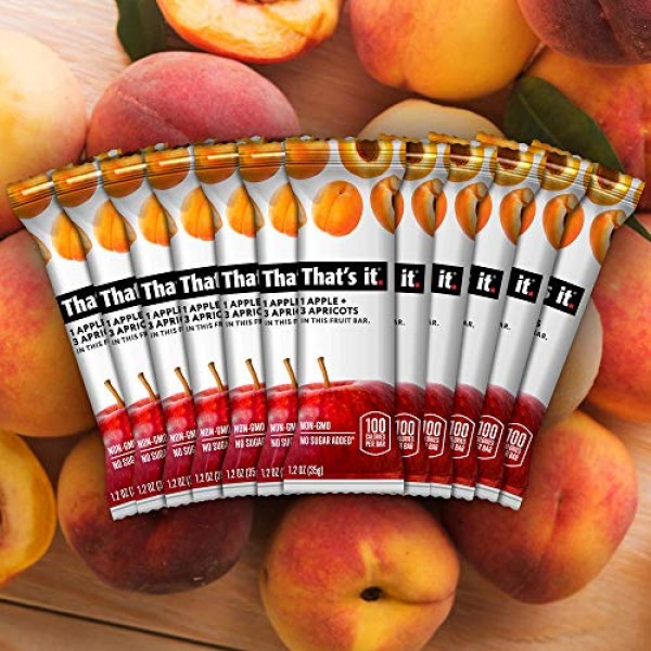 Thats it Apple + Apricot 100% Natural Real Fruit Bar, Best High...