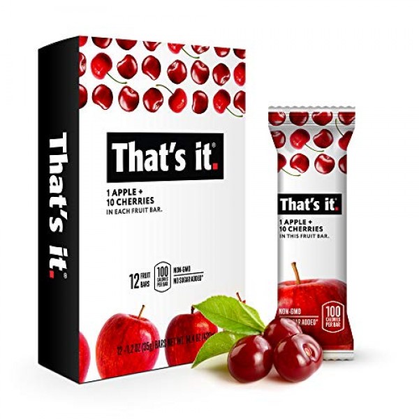 Thats it. Apple + Cherry 100% Natural Real Fruit Bar, Best High...
