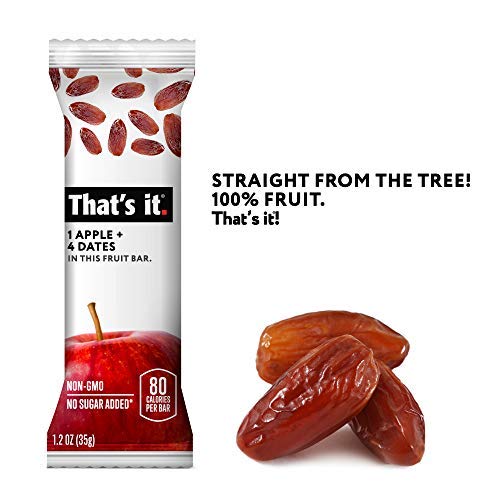 Thats It. Apple + Dates 100% Natural Real Fruit Bar, Best High