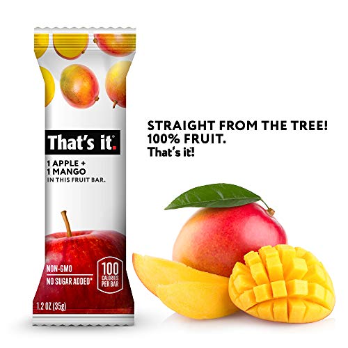 Thats It. Apple + Mango 100% Natural Real Fruit Bar, Best High