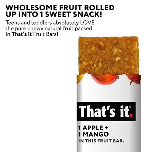 Thats It. Apple + Mango 100% Natural Real Fruit Bar, Best High