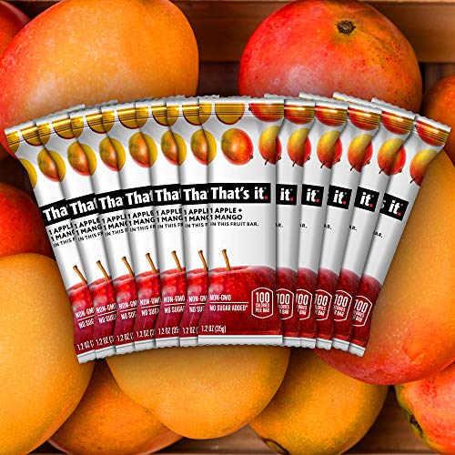 Thats It. Apple + Mango 100% Natural Real Fruit Bar, Best High