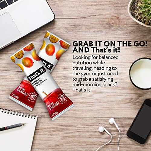 Thats It. Apple + Mango 100% Natural Real Fruit Bar, Best High