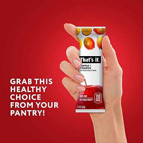 Thats It. Apple + Mango 100% Natural Real Fruit Bar, Best High