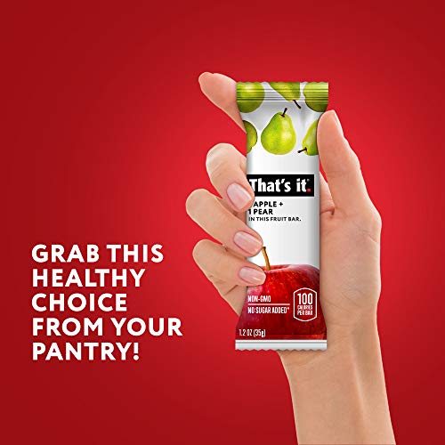 Thats It. Apple + Pear 100% Natural Real Fruit Bar, Best High F
