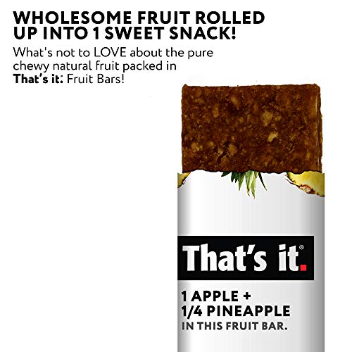 Thats It. Apple + Pineapple 100% Natural Real Fruit Bar, Best H