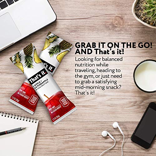 Thats It. Apple + Pineapple 100% Natural Real Fruit Bar, Best H