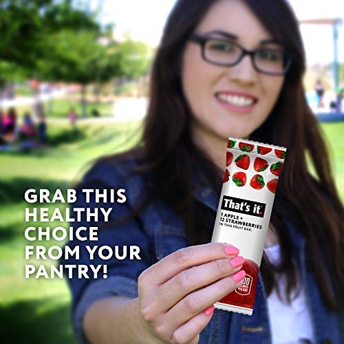 Thats It. Apple + Strawberry 100% Natural Real Fruit Bar, Best
