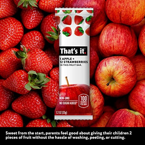 Thats it. Apple + Variety 100% Natural Real Fruit Bar, Best Hig...