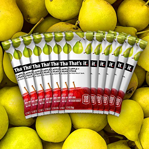 Thats It. Apples + Pear 100% Natural Real Fruit Bar, Best High