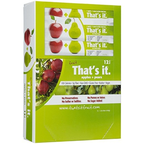 Thats It Fruit Bars, Apple And Pear, Pack Of 24 2 Cases