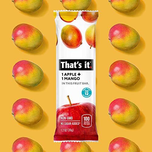 Thats it. Fruit Bars Variety Pack Mango + Cherry 100% Natural...