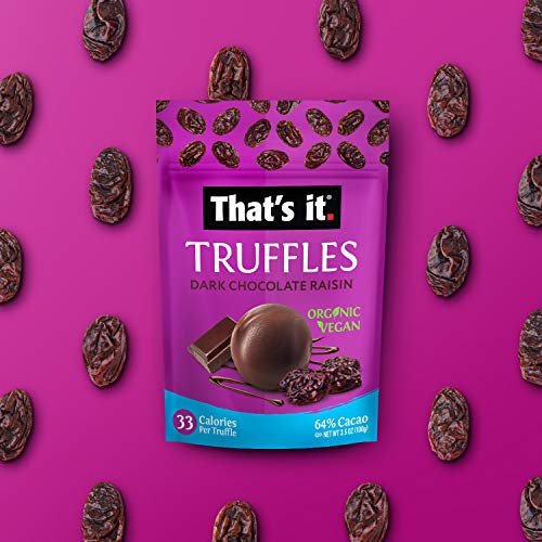 Thats It Organic Dark Chocolate &Amp; Raisin Truffles. 100% Plant-B